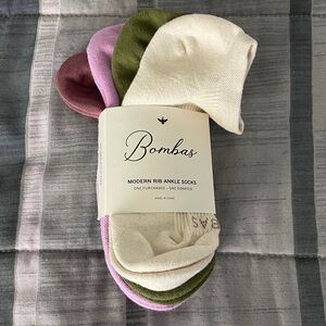 Bombas Modern Rib Ankle Socks 4-pack size Medium